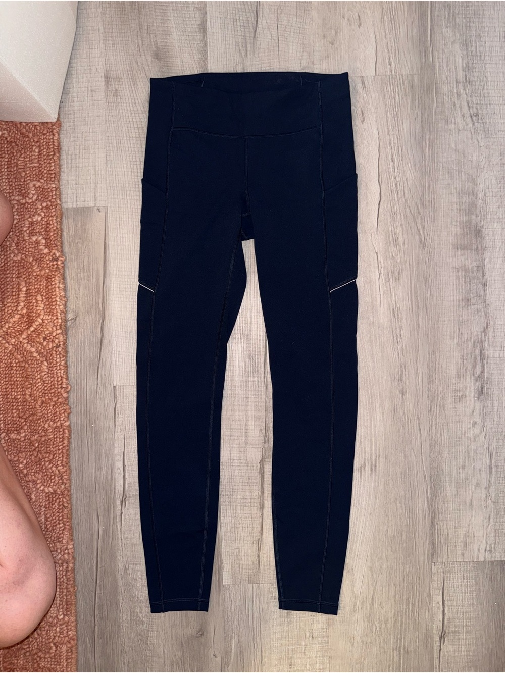 lululemon athletica Kids Black High-Waist Performance Leggings with Side Panels